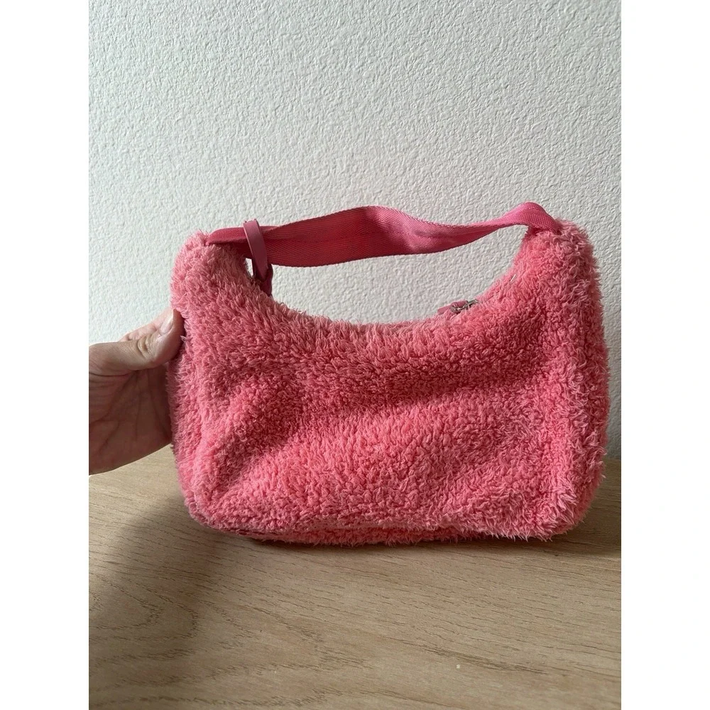 Prada Pink Fur Hobo Underarm Shoulder Bag